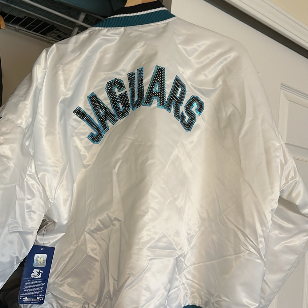 Jacksonville Jaguar White and Teal Jacket - Picture 5 of 6